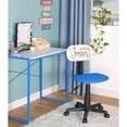 thumbnail image 2 of JJS Kids Rolling Drawing Desk Chair, Small Swivel Office Computer Chair for Teens, Low-Back Adjustable Coloring Upholstered Student Task Chair, Blue…, 2 of 3