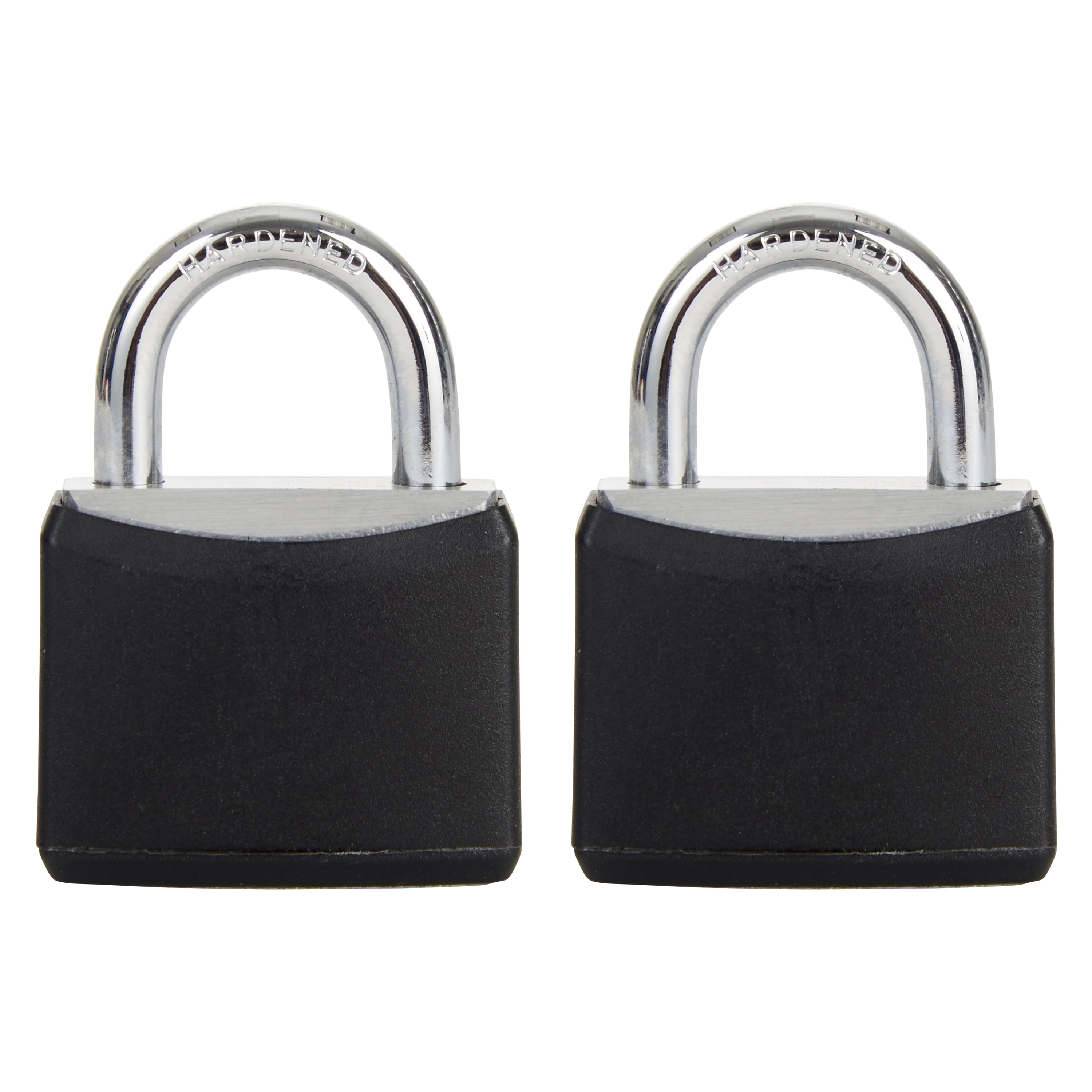Hyper Tough 30mm Vinyl Covered Aluminum Padlock with 1/2 in. Shackle, 2 Pack