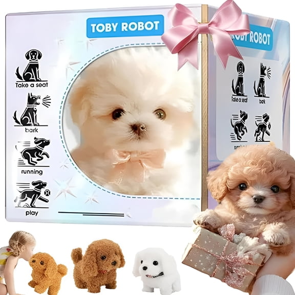 BESTSKY 2026 New Robot Dog - Robot Bionic Puppy,My Realistic Robotic Puppy,Electronic Interactive Stuffed That Looks Real-Walking,Sit Barks Walk Run