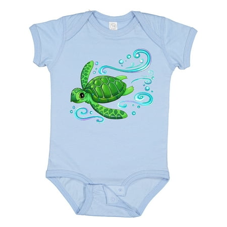 

Inktastic Sea Turtle Swimming Gift Baby Boy or Baby Girl Bodysuit