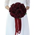 thumbnail image 3 of Rómantico Rosa Flor Boda Nupcial Ramillete Mano Envasando Vino Rojo, 3 of 7