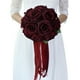 thumbnail image 3 of Flor Rosa Seda Boda Ramo Novia Mano Sosteniendo Flor Vino, 3 of 7
