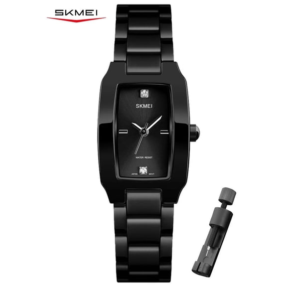 SKMEI Women's Elegant Analog Watches Waterproof Stainless Steel Watches for Ladies Fashionable Female Wristwatch