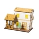 thumbnail image 3 of Casa en miniatura iluminada, artesanía de madera, decoración de escritorio, modelo de cabaña navideña, maqueta de casa pequeña para festival en 105 cm x 83 cm x 83 cm, 3 of 8
