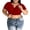Red, variant on Fmbrln Womens Tops Plus Size with Built in Bra Summer Short Sleeve Crew Neck Basic T-Shirts Workout Yoga Tops Casual Loose Home Tops