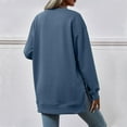 thumbnail image 4 of Sweatshirt for Women Long Sleeve V Neck TopsPullover Casual Sweatshirts Solid Fall Fashion Sweaters Loose Trendy Winter Clothes Cute Tops Comfy Fall Outfits 2025, 4 of 5