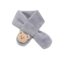 thumbnail image 2 of NAISIBABY Kids Winter Scarf, Fuzzy Thicken Warm Solid Color Supersoft Scarf for Children Gray Free Size, 2 of 3