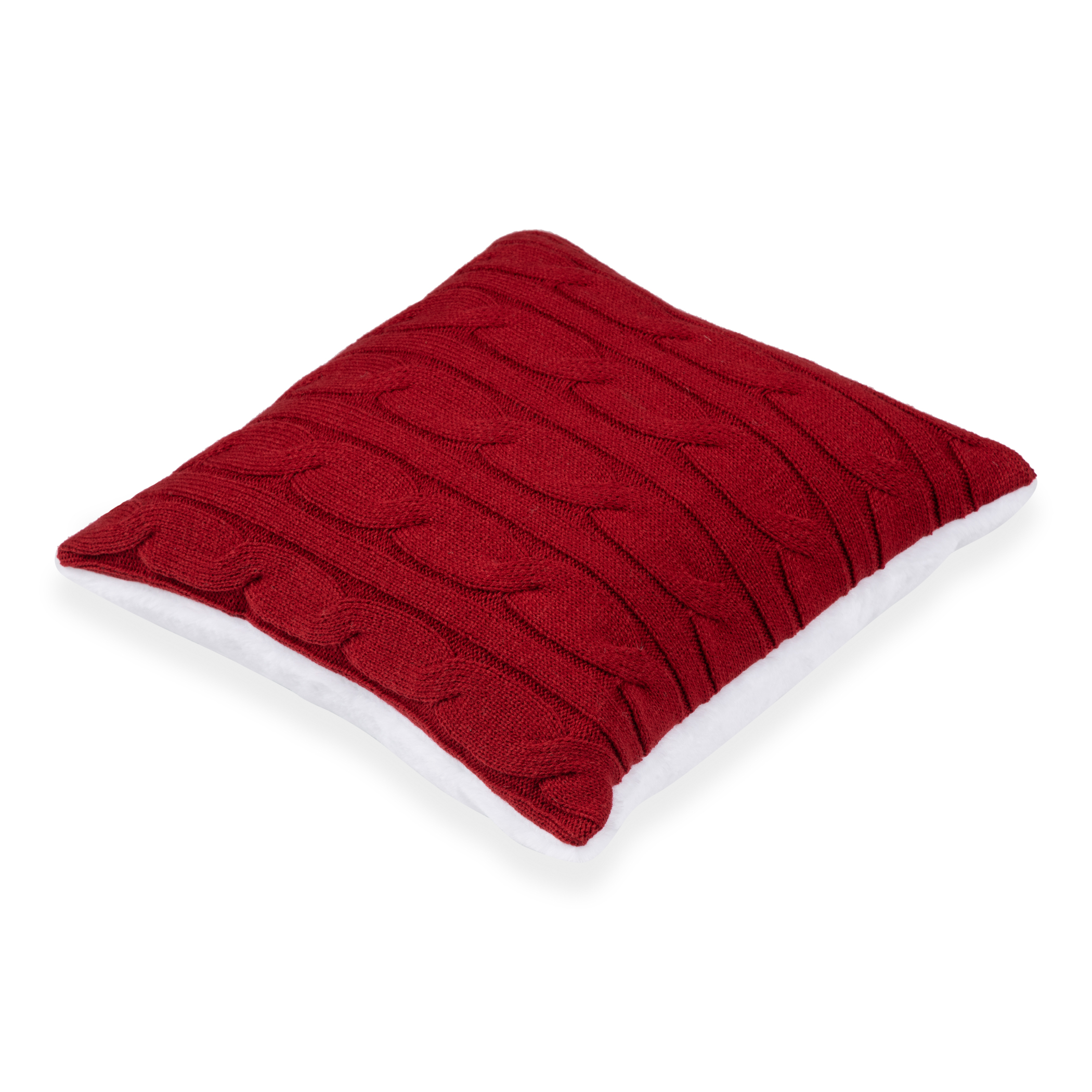 Mainstays Decorative Throw Pillow, Holiday Sweater Knit, 17"x17" Square, 1 per Pack - image 2 of 9