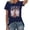 Blue, variant on QHWAUAKFBN T Shirts For Women Trendy Graphic Country Music Shirt Vintage Tennessee Graphic Rodeo Western Short Sleeve Tee Tshirts Top