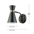 thumbnail image 3 of Globe Electric 1-Light Black and Gold Indoor Wall Sconce, 3 of 6