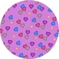 thumbnail image 1 of Ahgly Company Machine Washable Indoor Round Transitional Heliotrope Purple Area Rugs, 7' Round, 1 of 7
