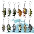 thumbnail image 4 of Llavero con forma de hombre pescador de lubina, accesorio para bolso, colgante, llavero de pescador, océano, joyería, regalos para fanáticos, peces, 4 of 5