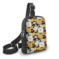thumbnail image 2 of FOR U DESIGNS Sunflower Sling Bag for Women Crossbody Purse Daisy Crossbody Bags Small Chest Bag for Travel PU Leather Fanny Pack with Inner Pocket Girls Shoulder Bag, 2 of 7