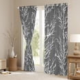 thumbnail image 3 of Homewish Chic Grey Branches Black Out Curtains, Jungle Plant Botanical Curtains Pack of 2 (42x63 Each), Teens Adult Men Female Bedroom Curtains, Window Curtains Room Decor, 3 of 6