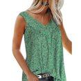 thumbnail image 3 of Minnieouse Tanktop Sin Mangas Estampado Camiseta Sin Mangas Cuello Cuello Mujer Verano Mujer Chaleco Verano Prendas para la parte del cuerpo verde XXL, 3 of 6