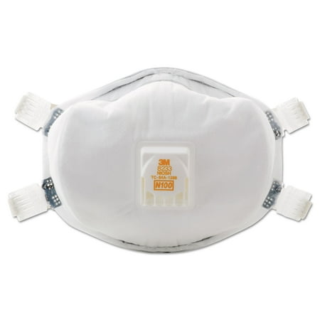 3M, MMM8233, N100 Particulate Respirator, 1 Each, White