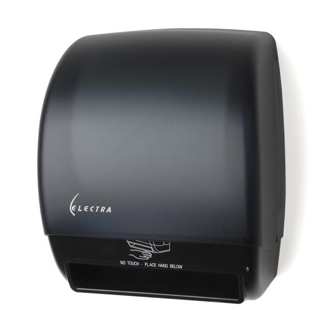 Palmer Fixture TD0245-02P Electra Touchless Roll Towel Dispenser, Black Translucent