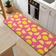 thumbnail image 5 of Yellow Lemon Fruit Slices Pink Pattern Kitchen Rug Mat,Kitchen Runner Rugs Non Skid Washable,Decorative Kitchen Floor Mats for Kitchen,Sink,Laundry,17"x47.2", 5 of 7