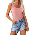 thumbnail image 1 of Chbgutlmr Débardeurs pour Femmes Col Rond Sans Manches Ajusté Couleur Unie pour Sortir Mode Été, 1 of 7