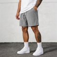 thumbnail image 2 of Satingcolo Men's Casual Shorts Summer Beach Vacation Trunks Elastic Waist With Two Pockets Classic Fit Lightweight Athletic Shorts Gray M, 2 of 6