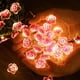 thumbnail image 5 of Cadena de luces de flor de cerezo para dormitorio de niñas, cadena de luces rosa, 30 LED, luces decorativas con pilas USB para interior y exterior, 3M, 5 of 7
