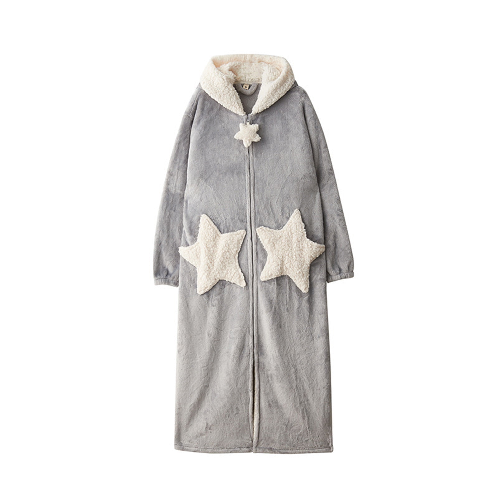 BONIXOOM Christmas Pajamas For Women Thanksgiving Pajamas Sleepwear Belt Long Sleeve Sleep Dress Solid Gray M