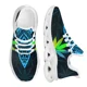 thumbnail image 1 of Zapatillas de plataforma con estampado 3D de hojas de marihuana verde para mujer, zapatos planos transpirables con cordones, calzado cómodo para mujer, 1 of 6