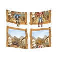 thumbnail image 2 of BSDHOME Quatre Scènes de Cowboys et de Tapisseries Murales de 51 X 60 Pouces, 2 of 3