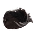 thumbnail image 3 of Peluca corta bob para mujer, con orejas colgantes, teñida en negro leonado y beige gris, pelo sintético corto y liso con flequillo., 3 of 14