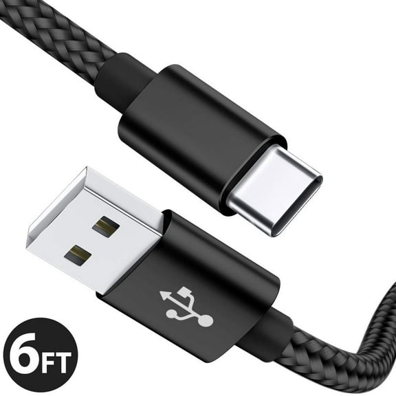 6FT USB Type C Cable Fast Charging Cable USB-C Type-C 3.1 Data Sync Charger Cable Cord For Samsung Galaxy S10 S10  S9 S9  Galaxy S8 S8 Plus Nexus 5X 6P OnePlus 2 3 LG G5 G6 V20 HTC M10 Google Pixel XL