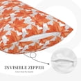 thumbnail image 3 of Picia Maple Leaves A Pattern Plush Pillow Case – Soft and Cozy Cushion Cover, Hypoallergenic Throw Pillow Case for Home Decor-14"x20", 3 of 6