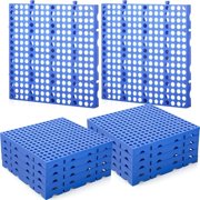 10 Plastic Grid Storage Pallets – 11.81"×11.81"×1.18", lightweight with ventilation grid. Moisture/waterproof, suitable for basement, garage, supermarket, outdoor floor storage.