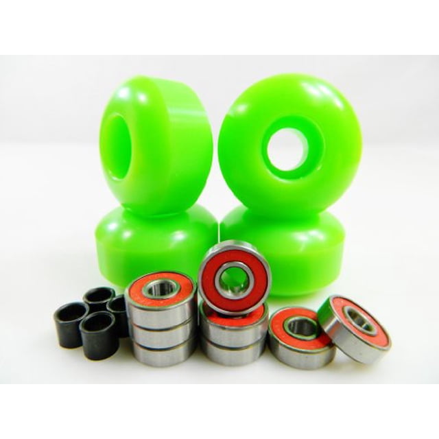 Blank Roues de Planche à Roulettes Pro 52mm + ABEC 7 Roulements (Vert)