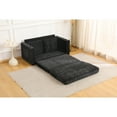 thumbnail image 5 of Miekor Furniture 55" 3 Fold Sofa,Convertible Futon Couch sleeper sofabed,Velvet linen fabric ,Perfect for Small Spaces, Living Room, or Office,Black MK4314, 5 of 12