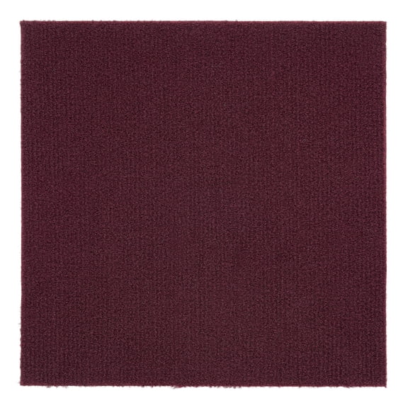 HomeStock Lakeside Living 12"x12" Self Adhesive Carpet Floor Tile - Ribbed Polyester, Peel & Stick, Stain & Fade Resistant, & Moisture Proof, 12 Tiles per Box