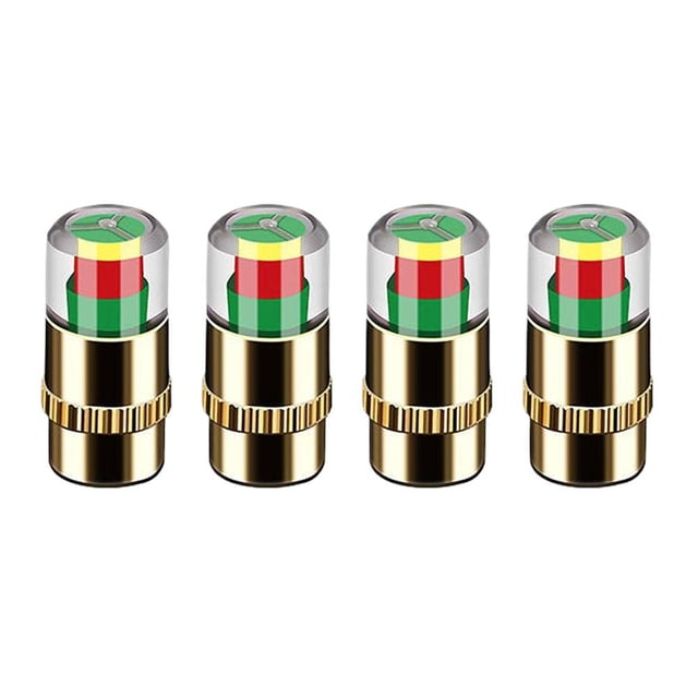 Tire Pressure Monitoring Caps, 36 PSI with 3-Color Alert System, Instantly Check Tire Safety for Cars and Bikes