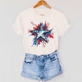 thumbnail image 6 of Vetsdori Short Sleeve T Shirts for Women Red White and Blue USA Years Anniversary Pullover Patriotic Independence Day Summer Graphic,Fourth of July Crew Neck Womens Shirts Fashion, 6 of 7