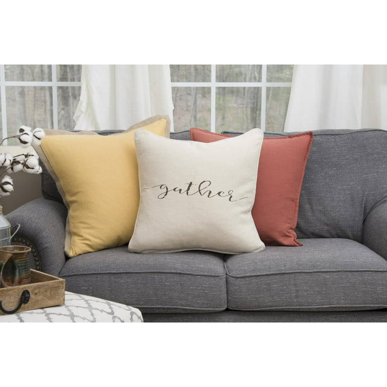 Gather top throw pillow