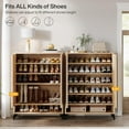 thumbnail image 4 of Tribesigns 6-Tier Shoe Cabinet, Wood Entryway Shoe Organizer Cabinet for Living Room, Natural, 4 of 6
