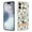 White, variant on Case for Motorola Edge 20 Lite Phone case, cute floral design, magnetic shockproof heavy-duty protection