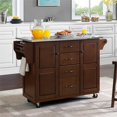thumbnail image 2 of Crosley Eleanor Stainless Steel Top Kitchen Cart in Mahogany, 2 of 12
