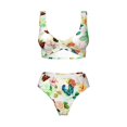 thumbnail image 4 of Daiia Floral Vintage Women's Bikini Set Two Piece Swimsuit High Waisted Bikini Adjustable Straps Bikini Perfect for Beach, Pool, and Summer Vacation-XX-Large, 4 of 9
