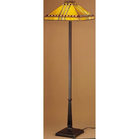 Meyda Tiffany 28397 Craftsman / Mission Floor Lamp From The Prairie Corn Mission