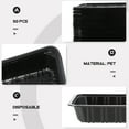 thumbnail image 6 of Greenadscape Storage Containers Black Plastic 50Pcs 7.27X5.31X1.77Inch, 6 of 7