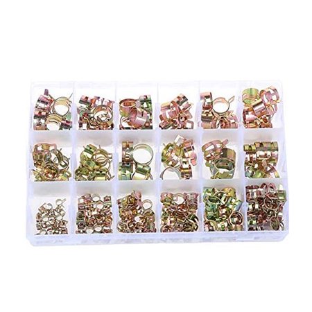 

200Pcs/Set 6mm-22mm Spring Clip Fuel Line Hose Water Pipe Hoop Air Tube Clamps