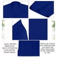 thumbnail image 4 of HAPPY BAY Men's Hawaiian Solid Beach Shirts Casual Short Sleeve Shirts Button Down Shirt Men M Royal Blue, Gifts, 4 of 4