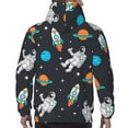 thumbnail image 7 of Balery Space Pattern Mens Hoodie Kangaroo Pocket Hoodie Pullover Hooded Sweatshirt Ideal for Daily Wear Travel and Home-4X-Large, 7 of 7