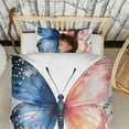 thumbnail image 3 of Butterfly and Flower Duvet Cover and Pillowcase Set for Single Bedding, Bedroom Accessories for Kids Teens, 3 of 5