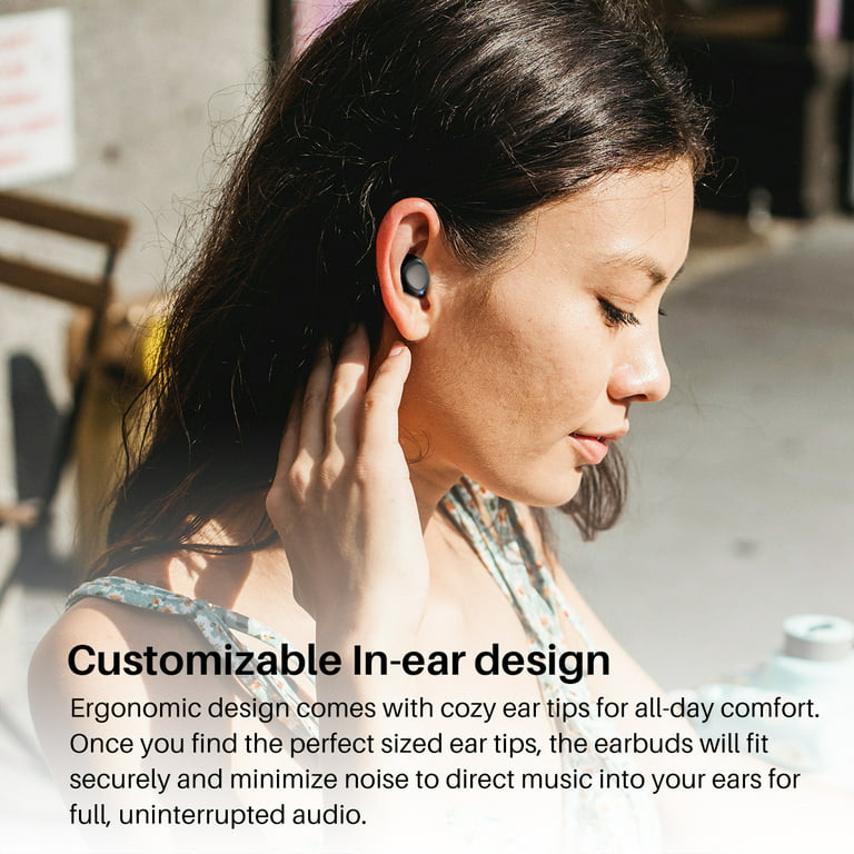GetUSCart- TOZO T6 True Wireless Earbuds Bluetooth Headphones Touch Control  with Wireless Charging Case IPX8 Waterproof TWS Stereo Earphones in-Ear  Built-in Mic Headset Premium Deep Bass for Sport Rose Gold