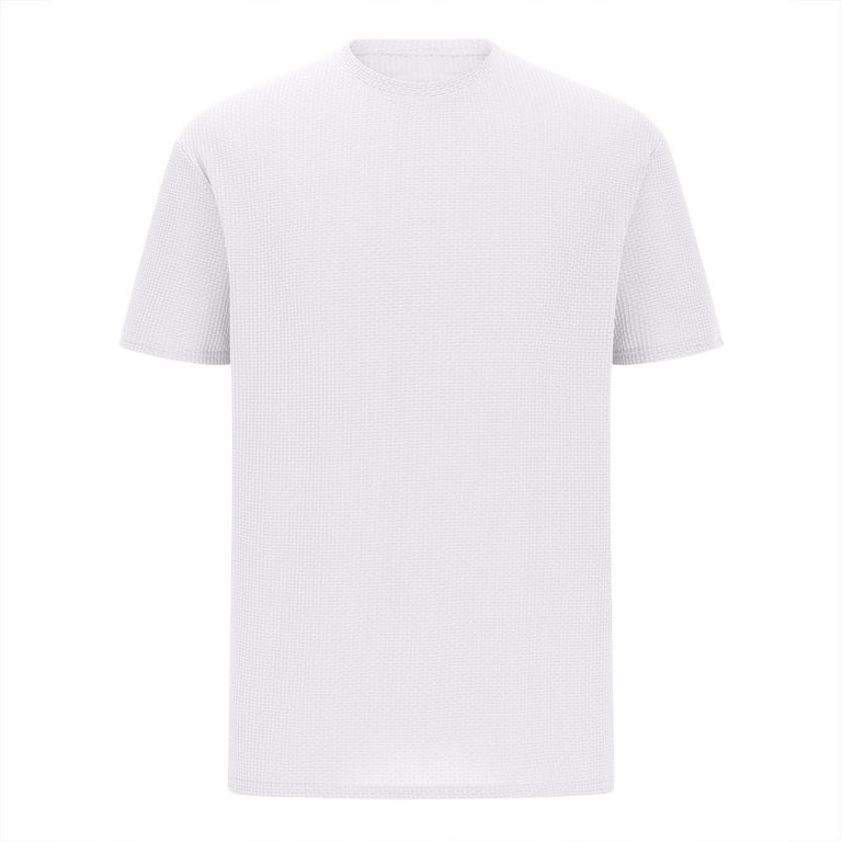 トップス juvyy JUUYY Mens Solid Color Knitted T Shirts with Concave-convex